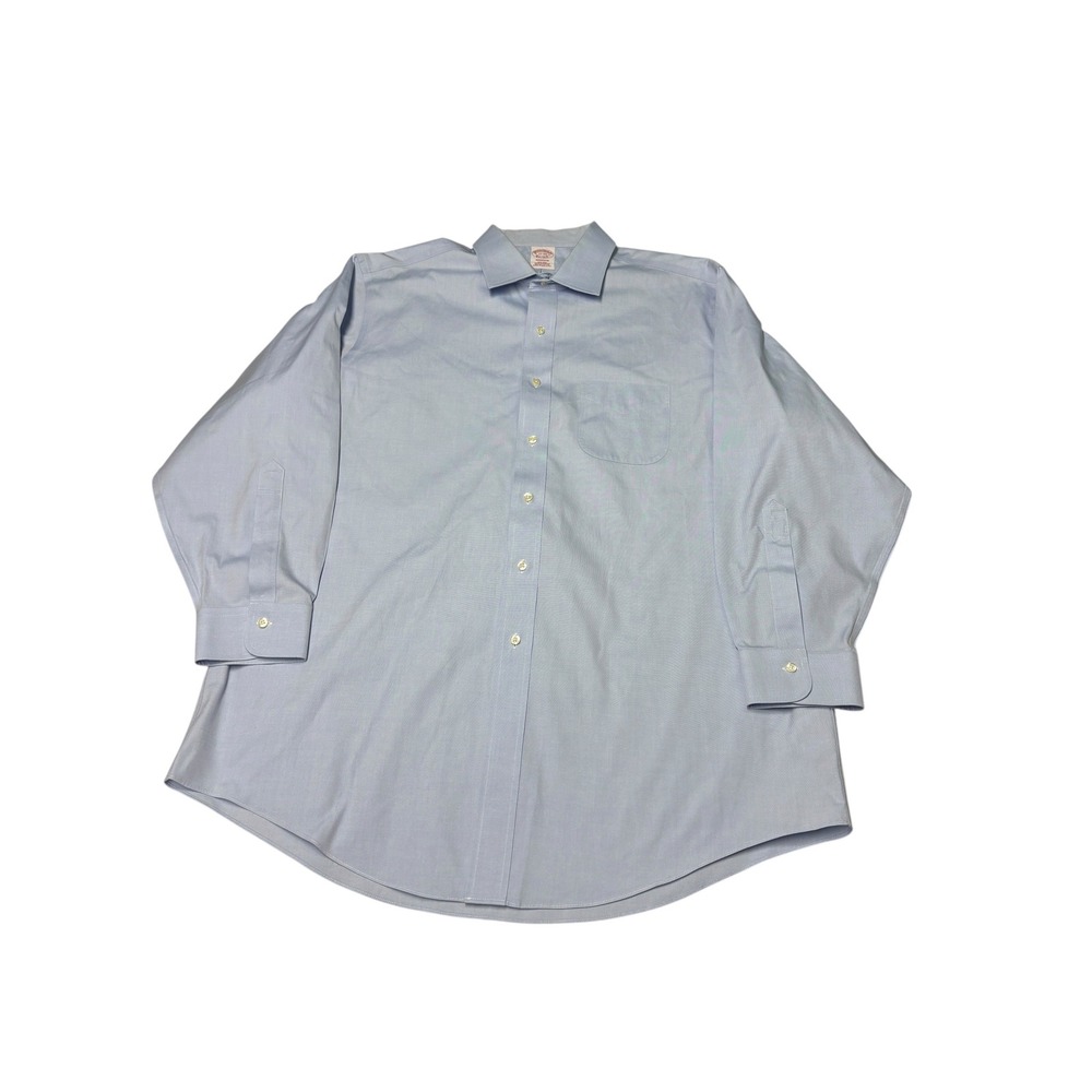Brooks Brothers Madison Light Blue Non-Iron Supima Cotton Dress Shirt 17-33 Mens
